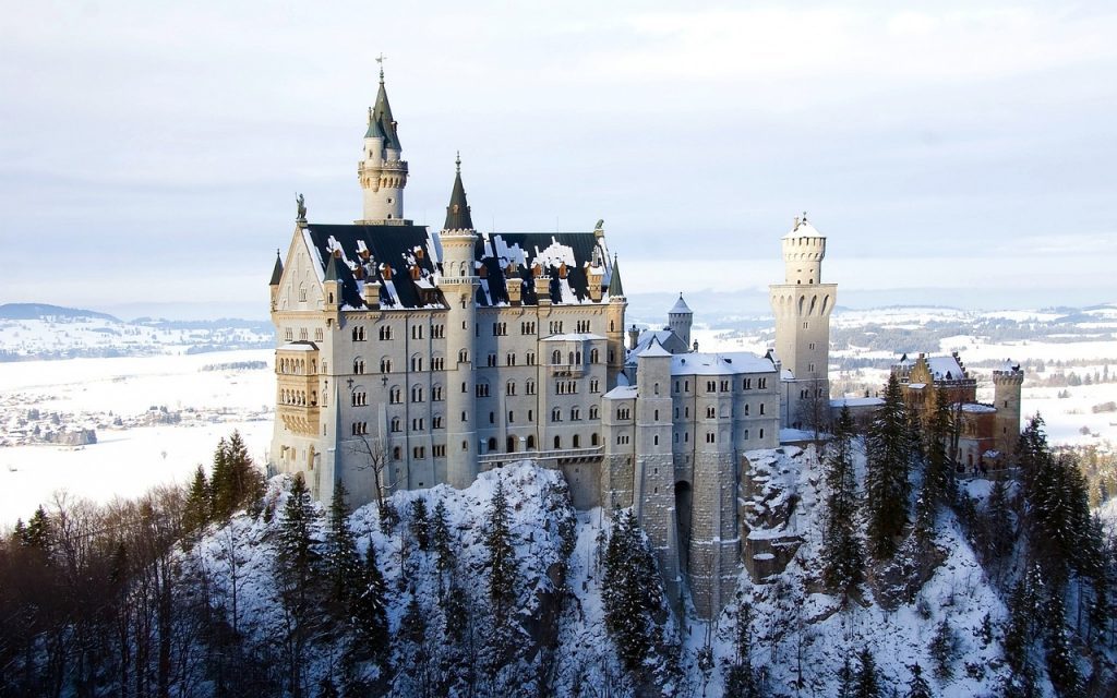 Fairytale castle Neuschwanstein in Bavaria, Germany.